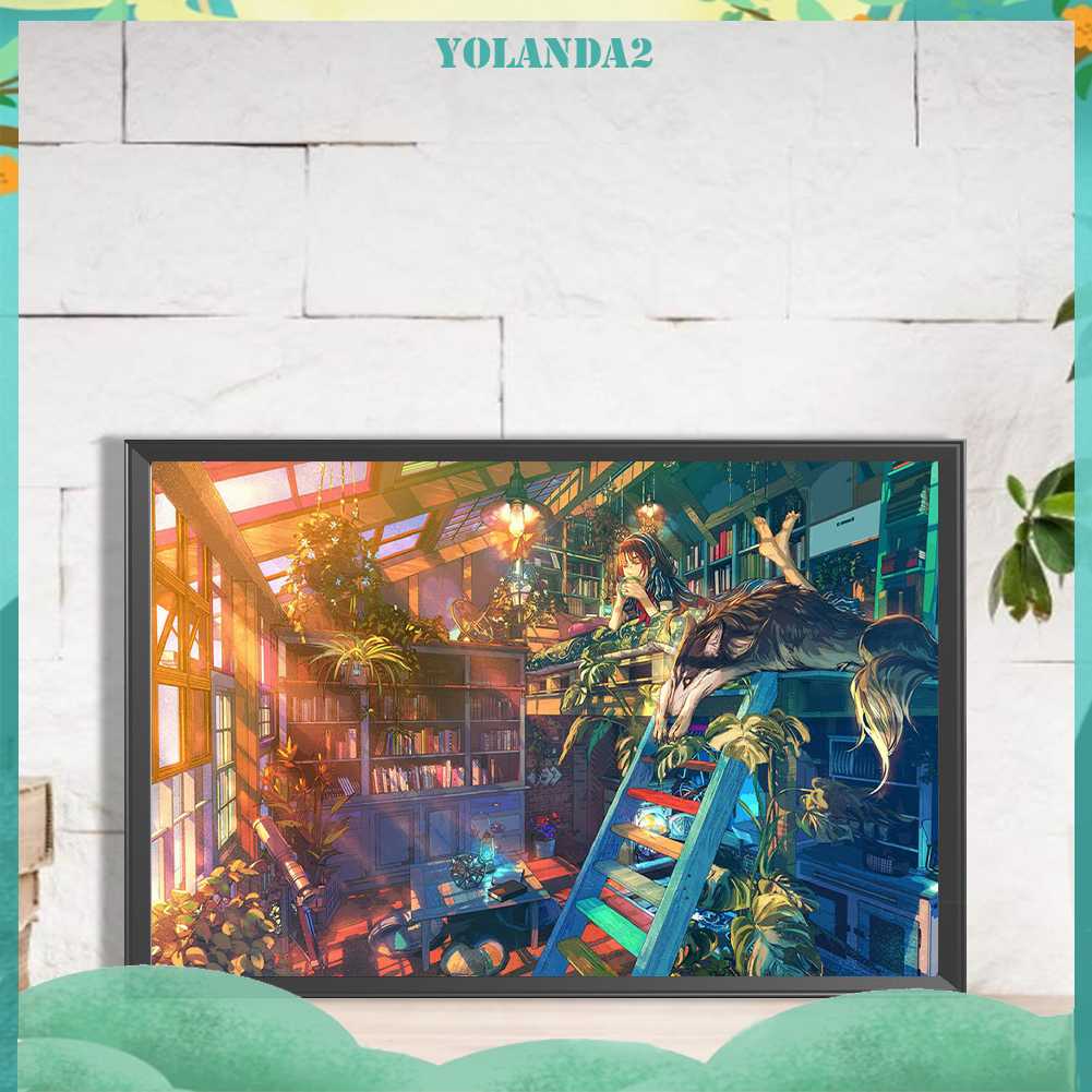 Tranh Đính Đá Kim Cương Toàn Bộ 5D DIY Hình Vẽ Ngôi Nhà Mơ Ước