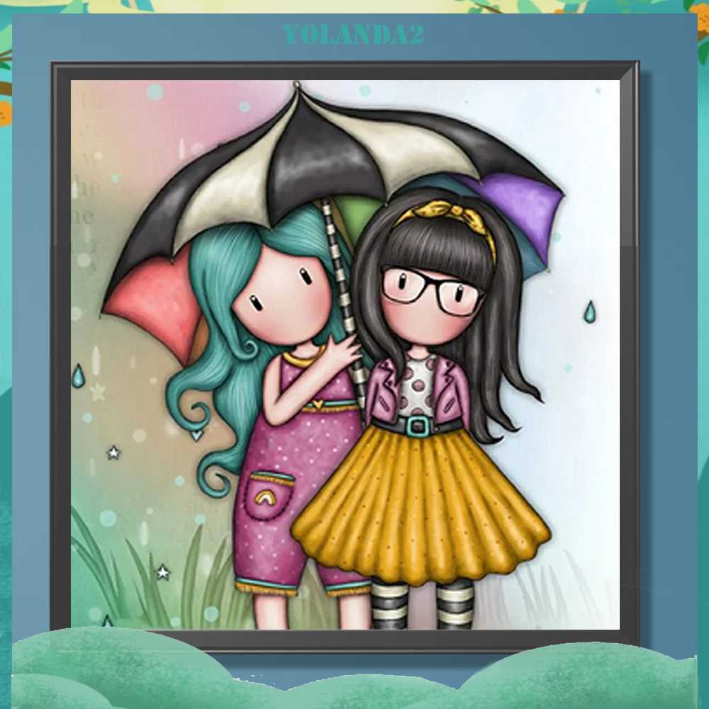 Tranh Đính Đá Kim Cương Toàn Bộ 5D DIY Hình Búp Bê