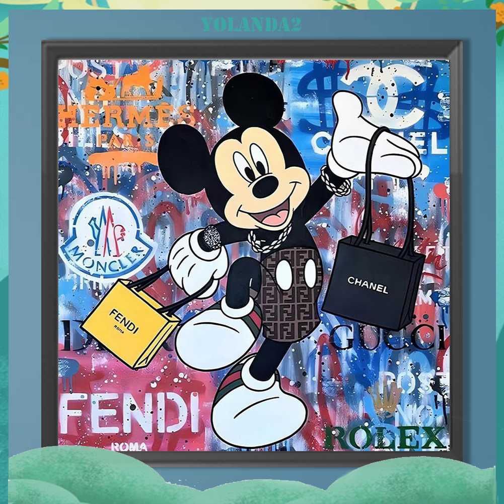 Tranh Đính Đá Kim Cương Toàn Bộ 5D DIY Hình Vẽ Chuột Mickey