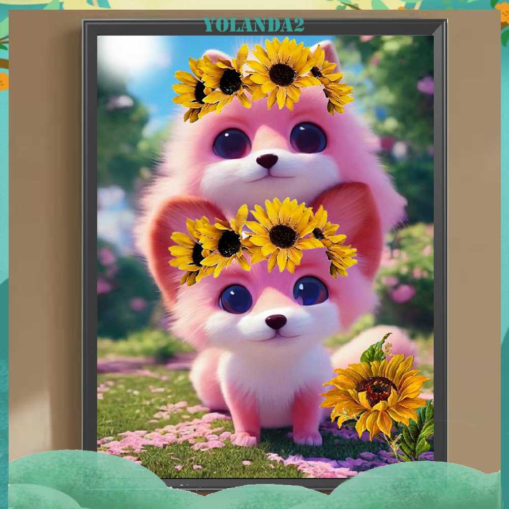 Tranh Đính Đá Kim Cương Toàn Bộ 5D DIY Hình Vẽ Chó Trang Trí Nhà Cửa