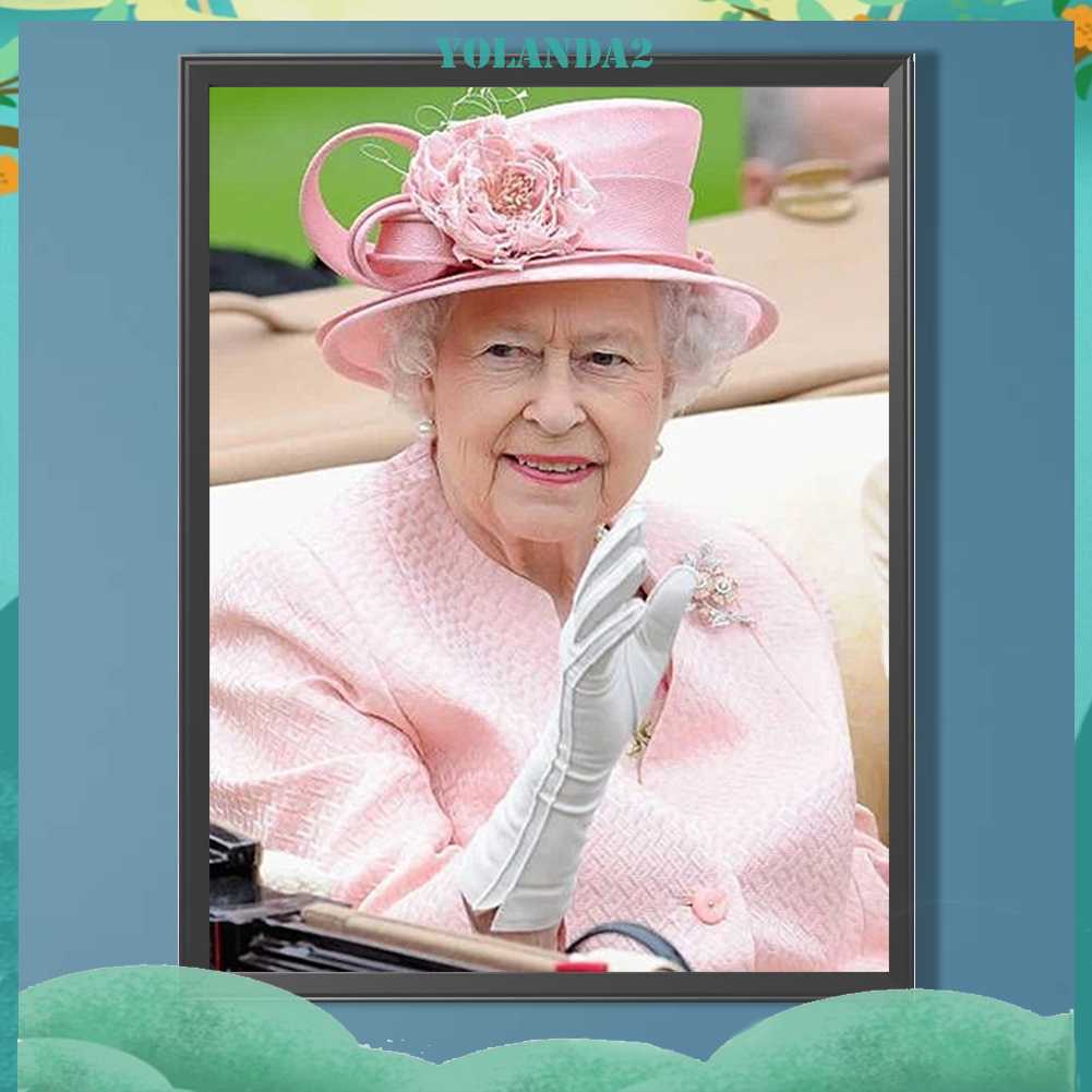 Bộ Tranh Đính Đá 5D Họa Tiết Nữ Hoàng Anh Quốc Độc Đáo DIY Dùng Trang Trí Nhà Cửa