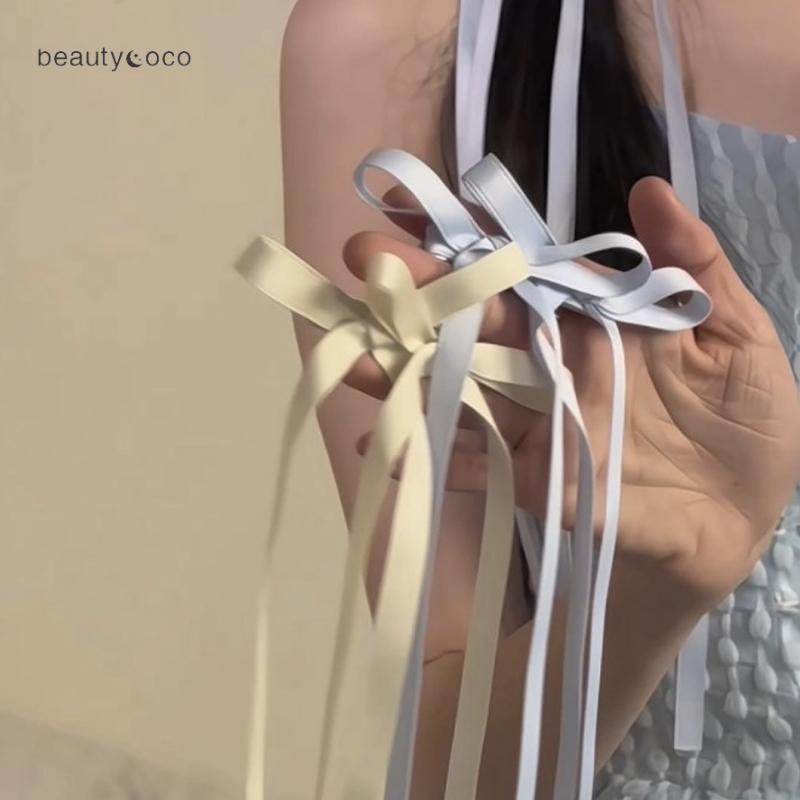 Beautycoco🍊Kẹp Tóc Ruy Băng Thắt Nơ Ruy Băng Hàn Quốc Y2K Phù Hợp Cho Học Sinh Nữ