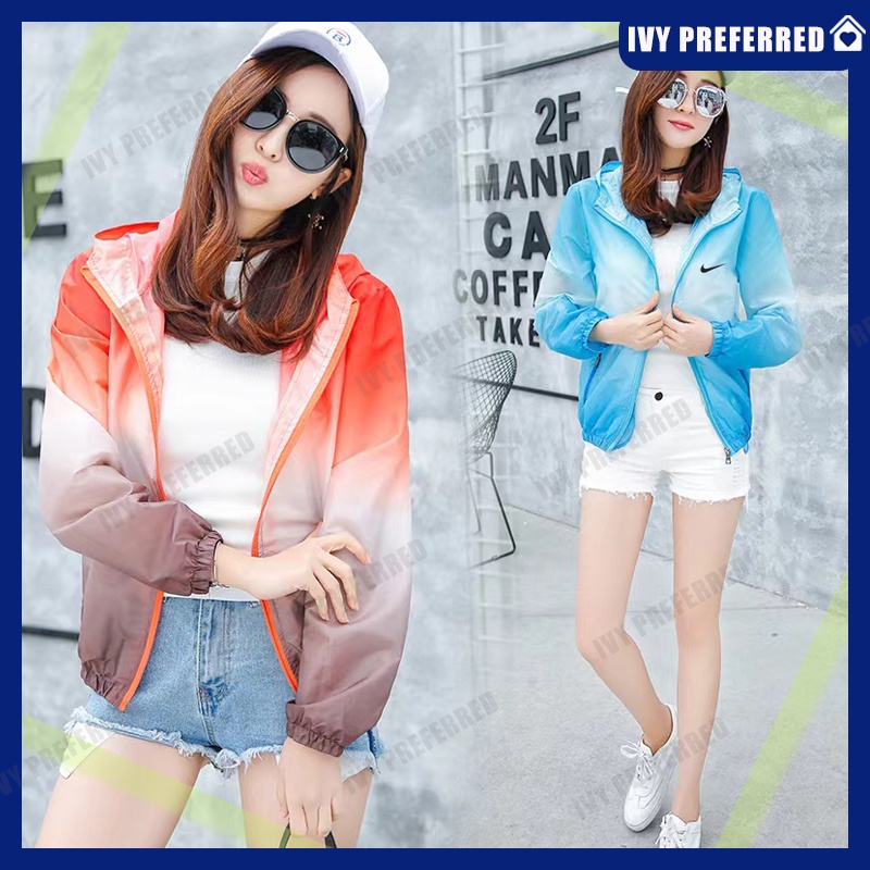 Áo Khoác Thể Thao Chống Nắng / Tia UV / Gió Màu Sắc Gradient Chống Thấm Nước Nhanh Khô Thời Trang Cho Gia Đình