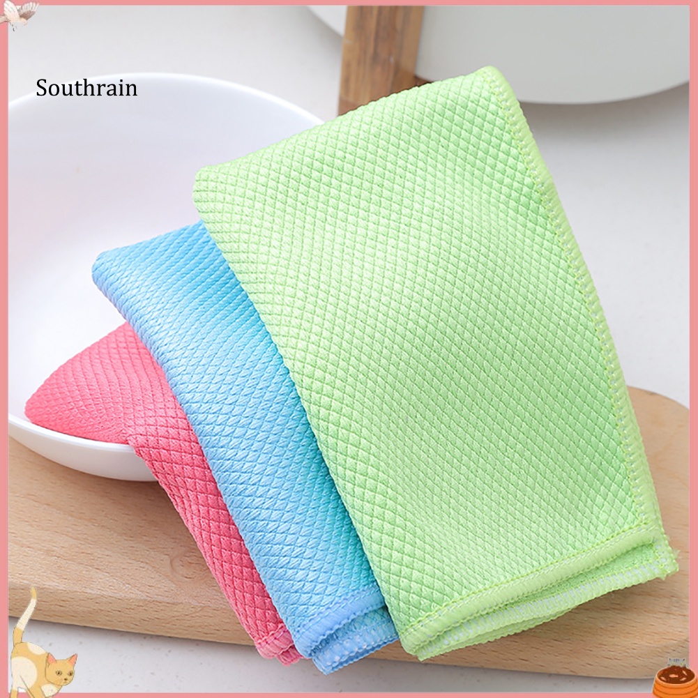 Khăn Lau Chén Dĩa Bằng Vải Sợi Nhỏ Thấm Hút Nhanh