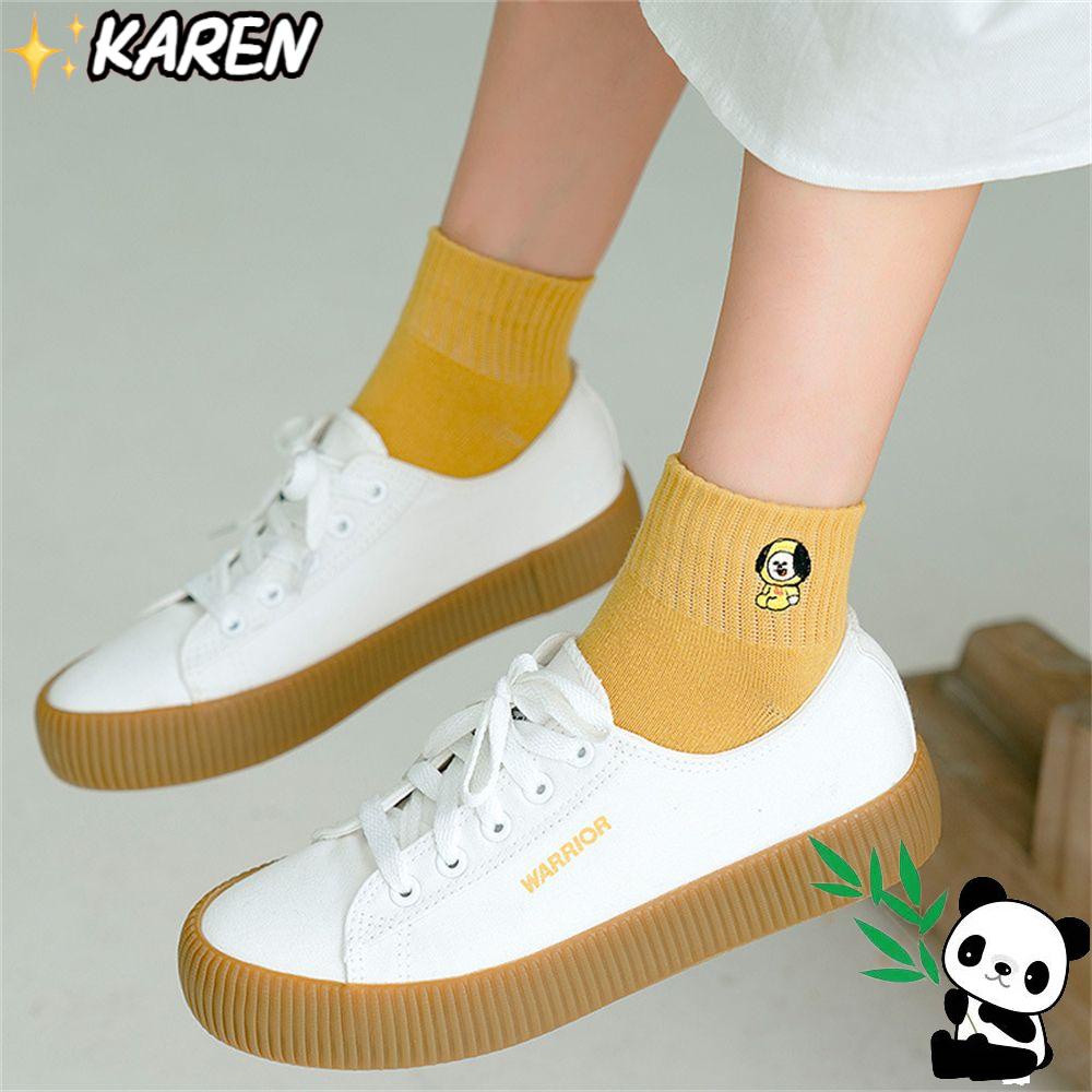 Vớ Ngắn Mềm Mại In Họa Tiết Hoạt Hình Phong Cách Harajuku Hàn Quốc Cho Nữ