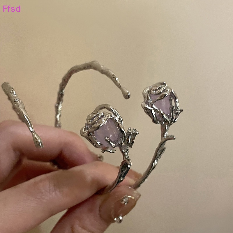 {Ffsd} Vòng Tay Hoa Hồng Bằng Hợp Kim Kiểu Gothic Thời Trang Có Thể Điều Chỉnh Cho Nữ / Tiệc Cưới / Trang Sức Pop