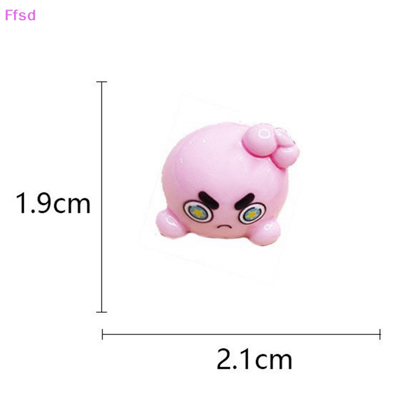 Bộ 3 Phụ Kiện Trang Trí Tiểu Cảnh Hình Kirby Mini Bằng Nhựa Resin Dạ Quang Dễ Thương DIY