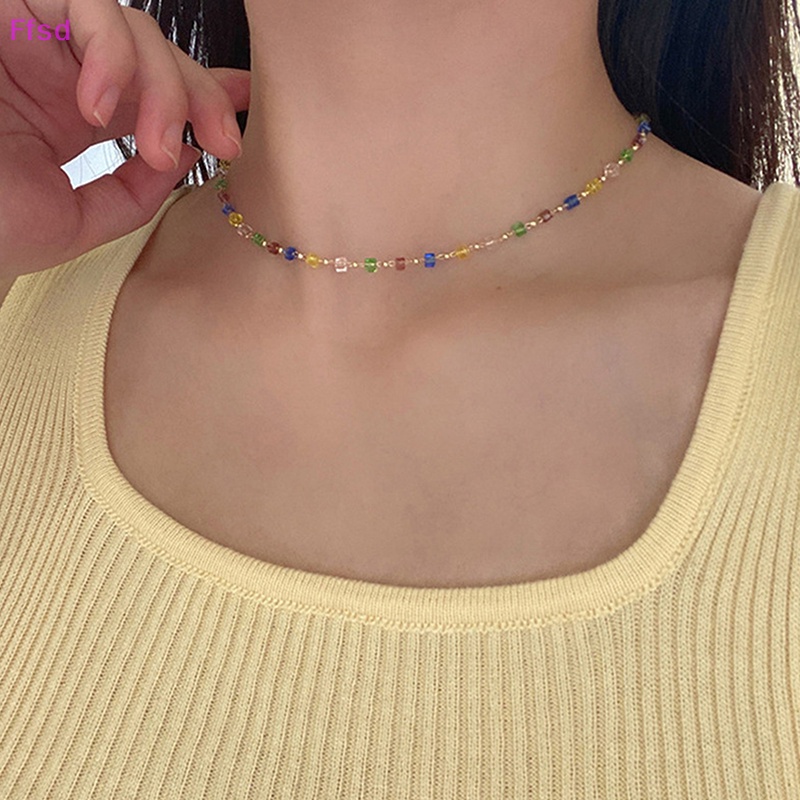 {Ffsd} Vòng Tay Chuỗi Hạt Pha Lê Nhiều Màu Sắc Tua Rua Đơn Giản Hợp Thời Trang Làm Quà Tặng Cho Nữ