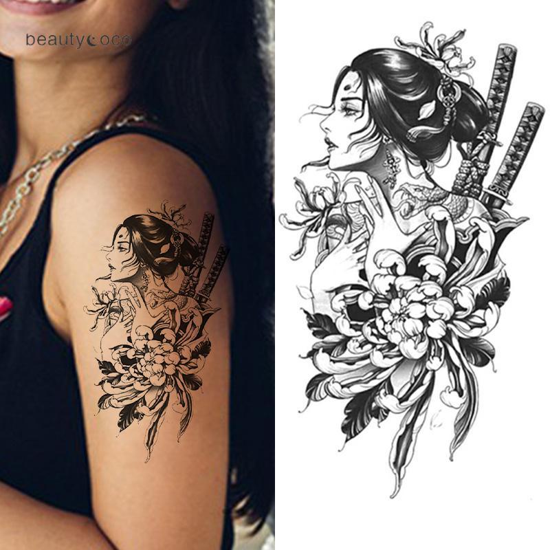 Beautycoco🍊Miếng dán hình xăm tạm thời 19CM×21CM chống thấm nước lâu trôi lên đến 2 tuần