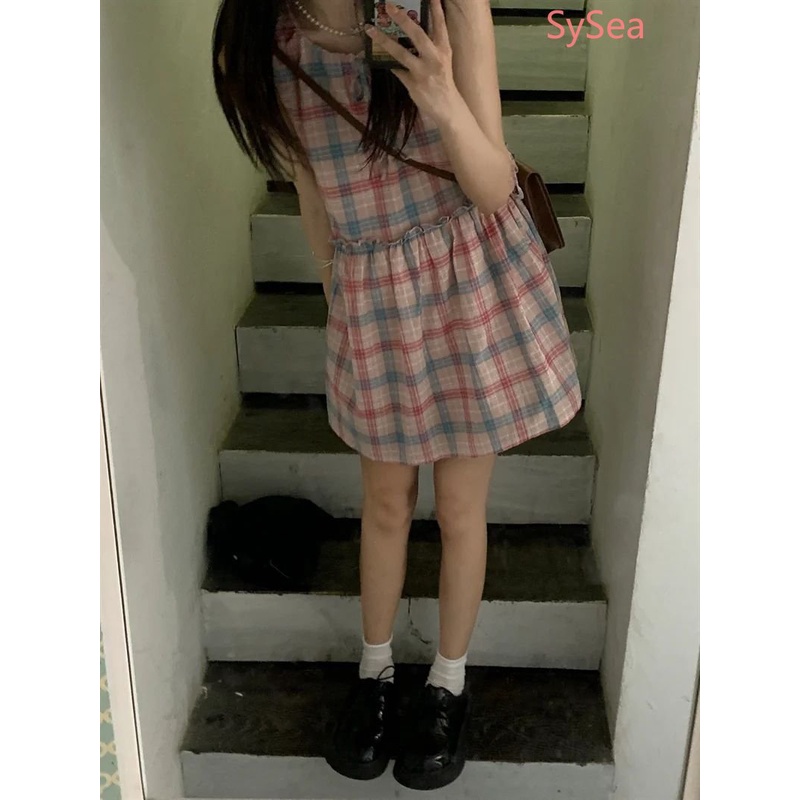 Đầm Không Tay Màu Cầu Vồng Phong Cách Hàn Quốc Cho Nữ