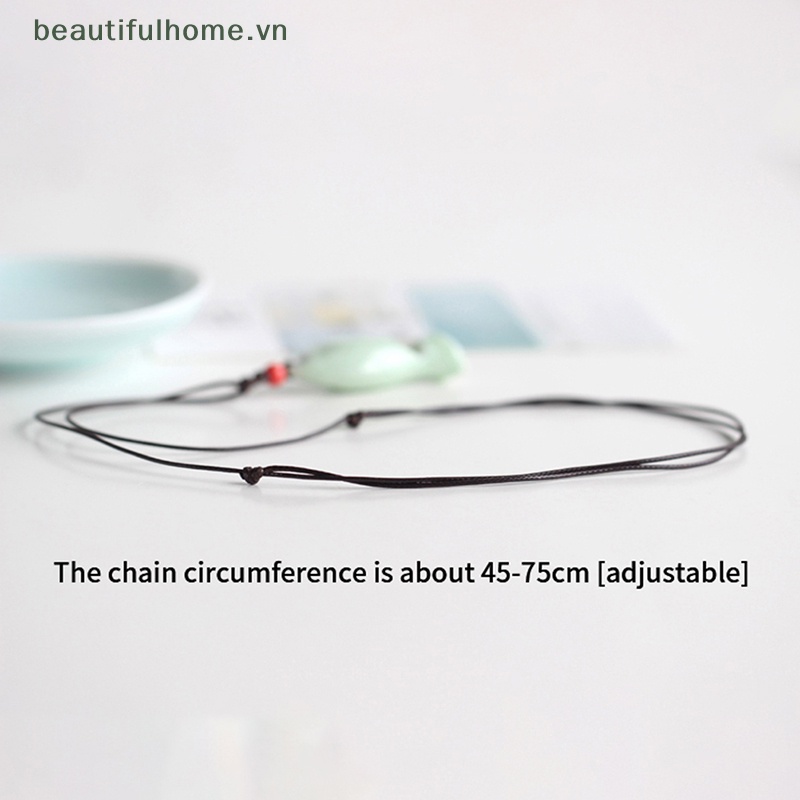 Vòng cổ Mặt Gốm Hình Cá Có Còi Phong Cách Retro