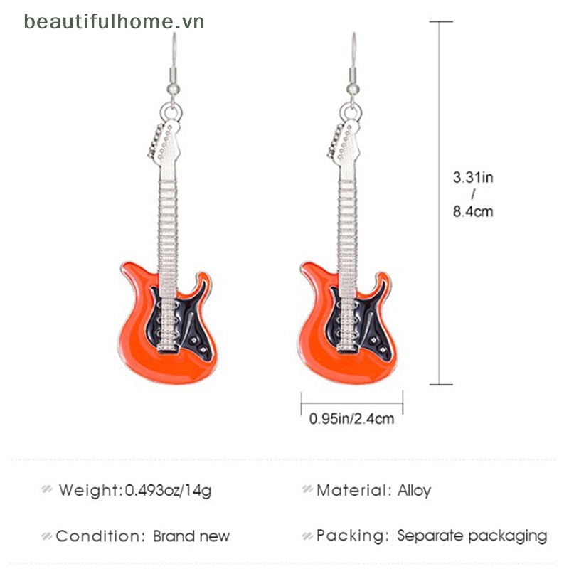 Bông Tai Acrylic Hình Đàn Guitar Cổ Điển Cho Nữ