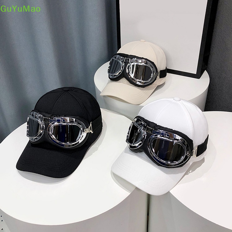 [cxGUYU] Mũ Bóng Chày Phi Công Chống Nắng Với Kính Râm Cong Bảo Vệ Ngoài Trời PRTA