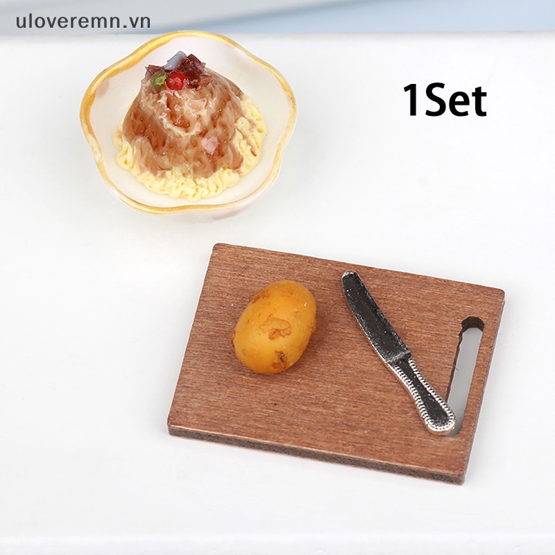 1 Bộ Tô / Tô Đựng Khoai Tây / Salad Tỉ Lệ 1: 12 Trang Trí Nhà Búp Bê