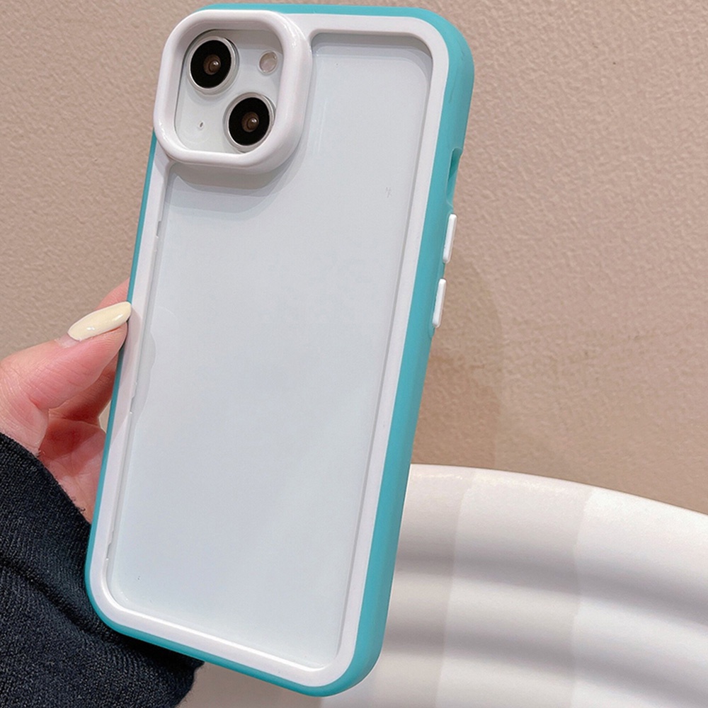 Ốp Điện Thoại TPU Mềm Chống Dấu Vân Tay Màu Tương Phản Cho IPhone 11 14 13 12 Pro Max