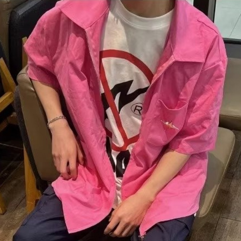 Áo Sơ Mi Tay Ngắn Họa Tiết Ngôi Sao Đơn Giản Thời Trang Cho Nam Và Nữ