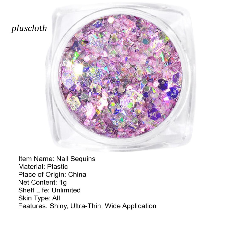 1 Lọ 1g Hạt Kim Sa Lấp Lánh Siêu Mỏng Trang Trí Móng Tay Nghệ Thuật