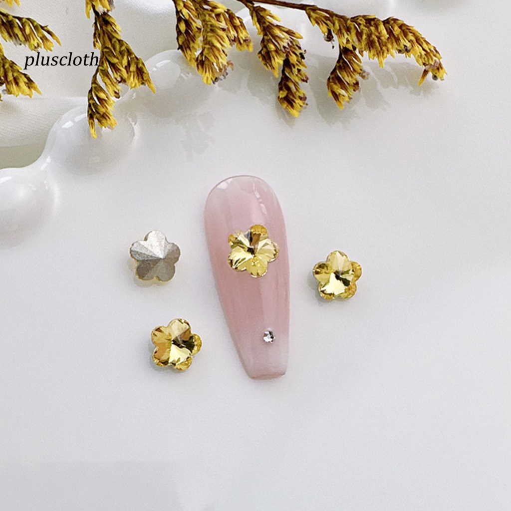 < Pluscloth > Set 10 Hạt Pha Lê Hoa Đào Nở Trang Trí Móng Tay Không Rơi Hiệu Ứng Trực Tuyến Ba Chiều DIY