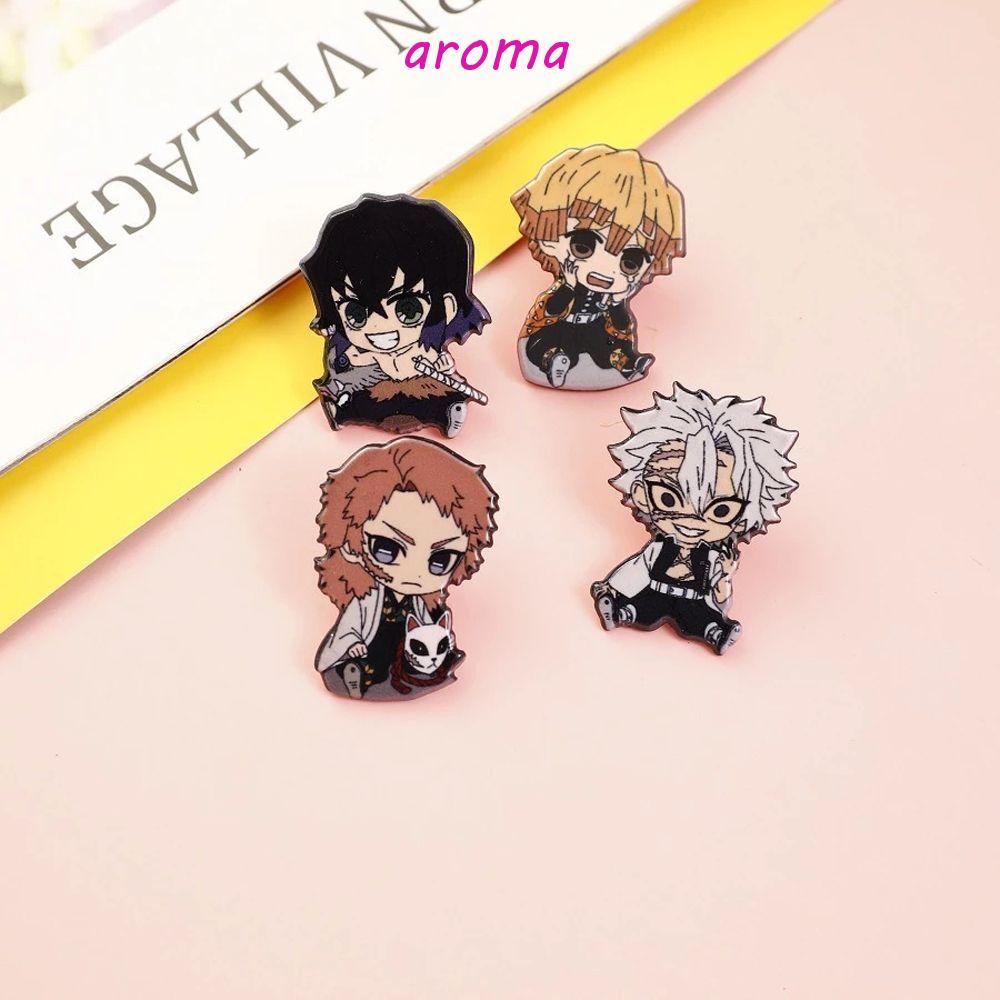 Huy Hiệu Trang Trí Ba Lô / Mũ Hóa Trang Nhân Vật Anime Demon Slayer Kiểu Nhật Bản