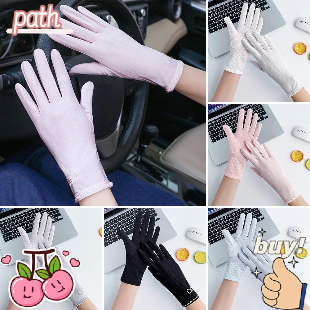 Găng Tay Chống Nắng Và Tia UV Bằng Lụa Lạnh Thời Trang Mùa