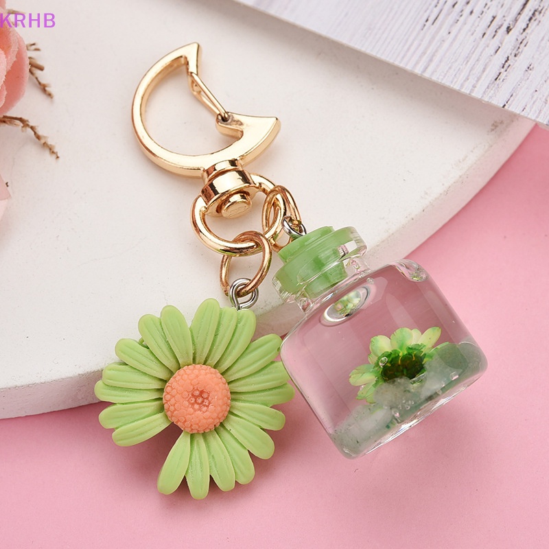 Móc Khóa Hình Lọ Điều Ước Đính Hoa Và Mặt Trăng Sáng Tạo Mới