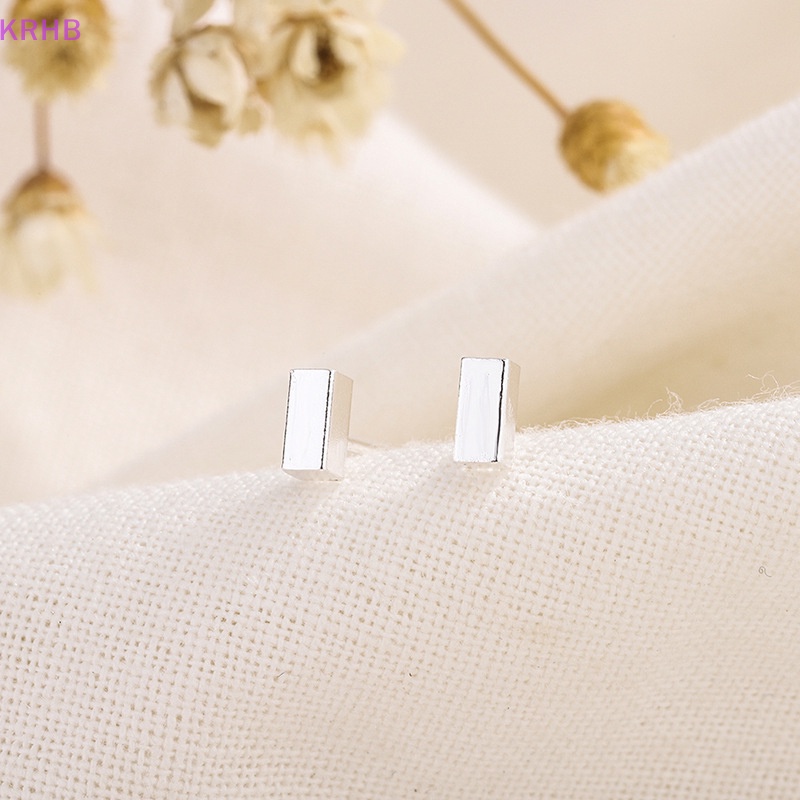 Khuyên Tai Hình Vuông mini Đơn Giản Dành Cho Các Cặp Đôi Mới