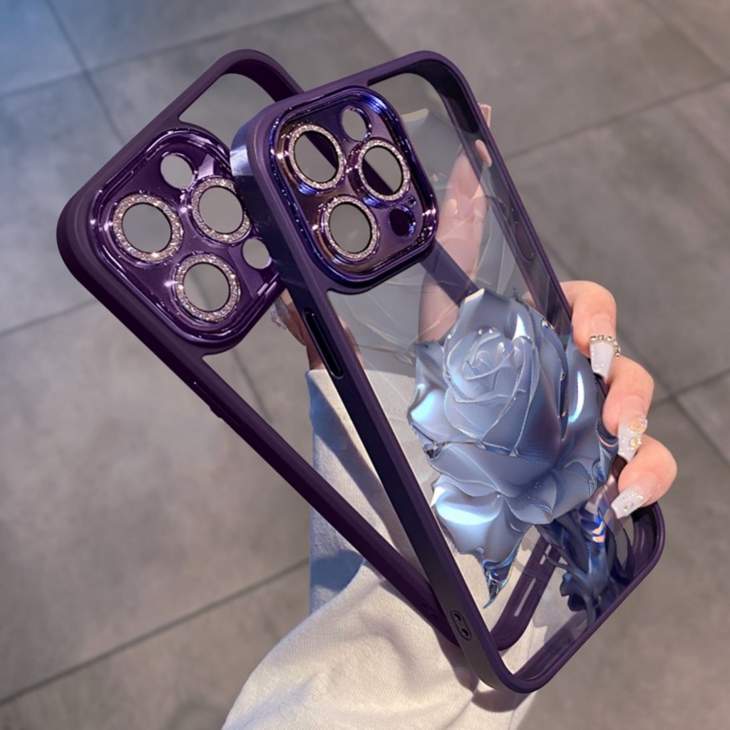 Ốp Điện Thoại Cứng In Họa Tiết Hoa Hồng Cho iPhone 14 Promax / 13 Promax / 12 Promax / 11Promax / 14plus juncongshop