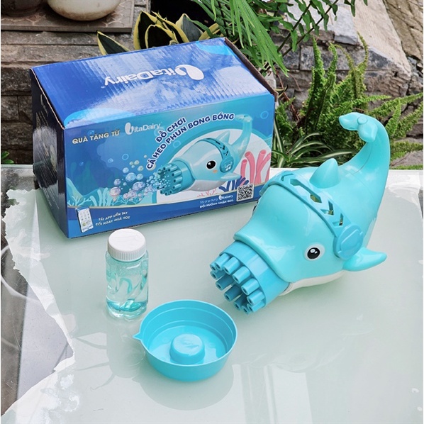 đồ chơi cá heo phun bong bóng 10 nòng (hàng khuyễn mãi Vitadairy)
