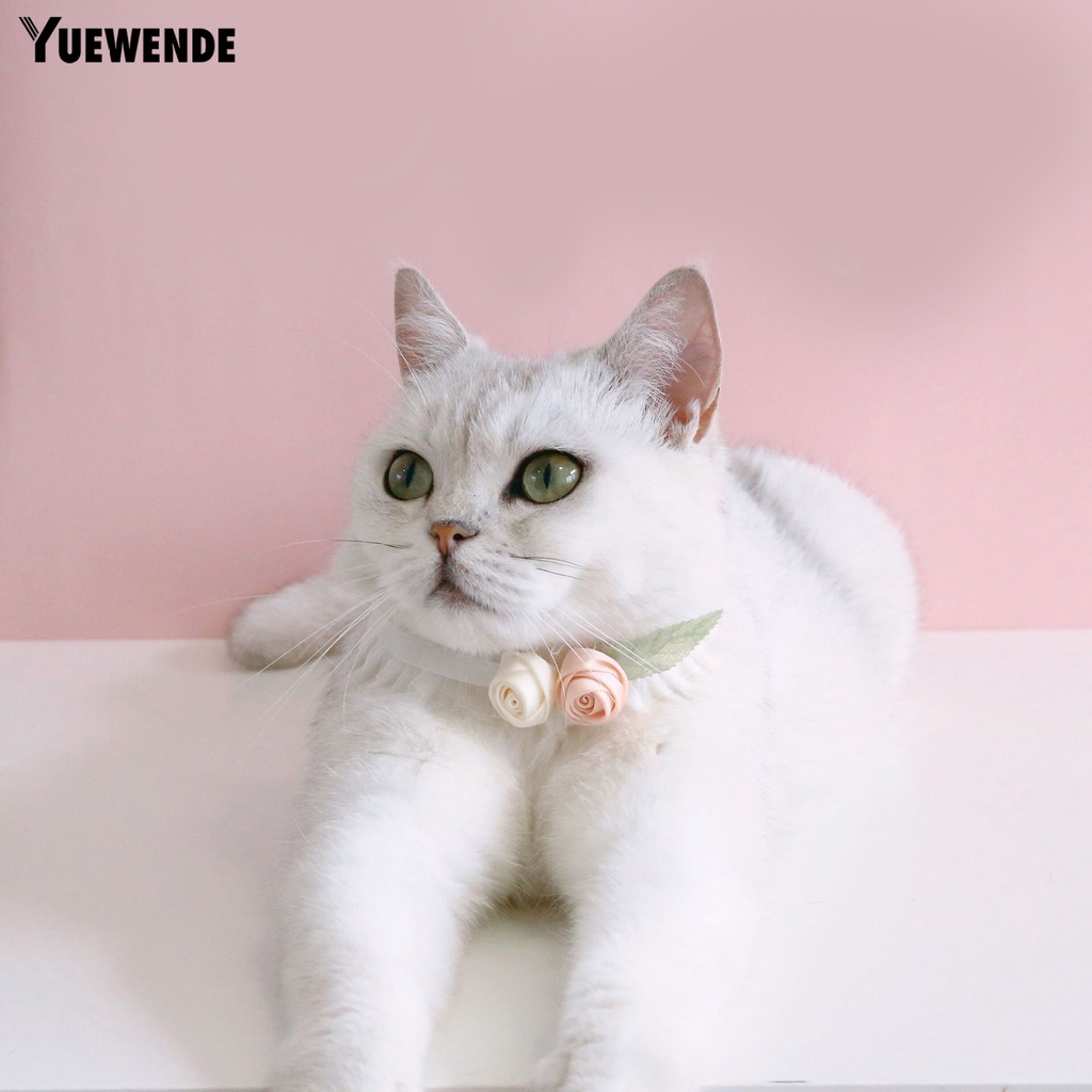 Yq.e Vòng Cổ Thú Cưng Co Giãn Hình Hoa 3D Thân Thiện Với Da Khóa Tôm Hùm Nhiều Màu Sắc Có Thể Điều Chỉnh Trang Trí Với