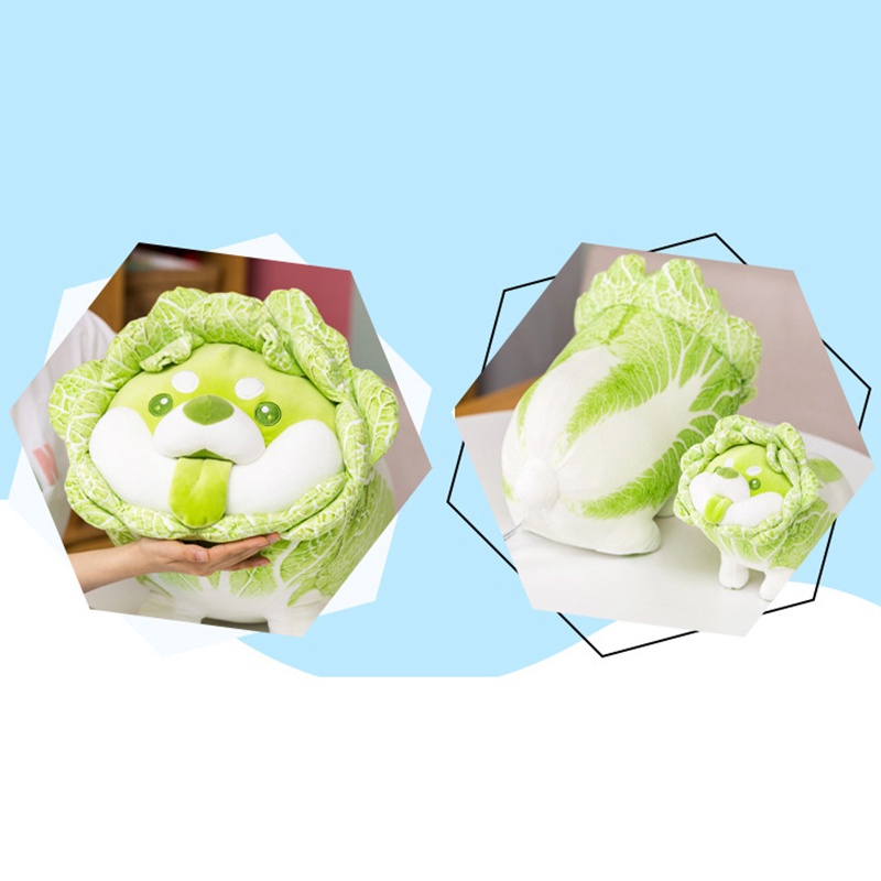 Búp Bê Đồ Chơi Mềm Mại Hình Chú Chó Shiba Inu Cabbage Dễ Thương