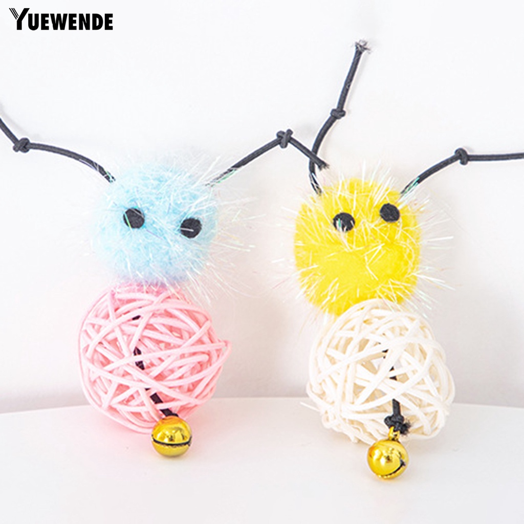 Bộ 2 Bóng Lông Tập Tương Tác Với Mèo Họa Tiết Hoạt Hình Nhiều Màu Sắc Chống Cắn