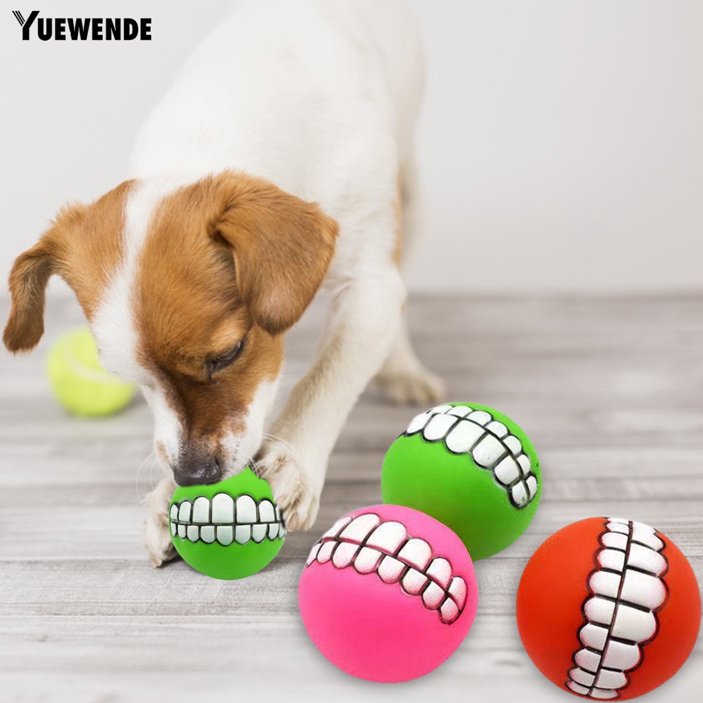Đồ Chơi Bóng Nhai YQ.E Tích Hợp Còi Chống Cắn Làm Sạch Răng Cho Thú Cưng