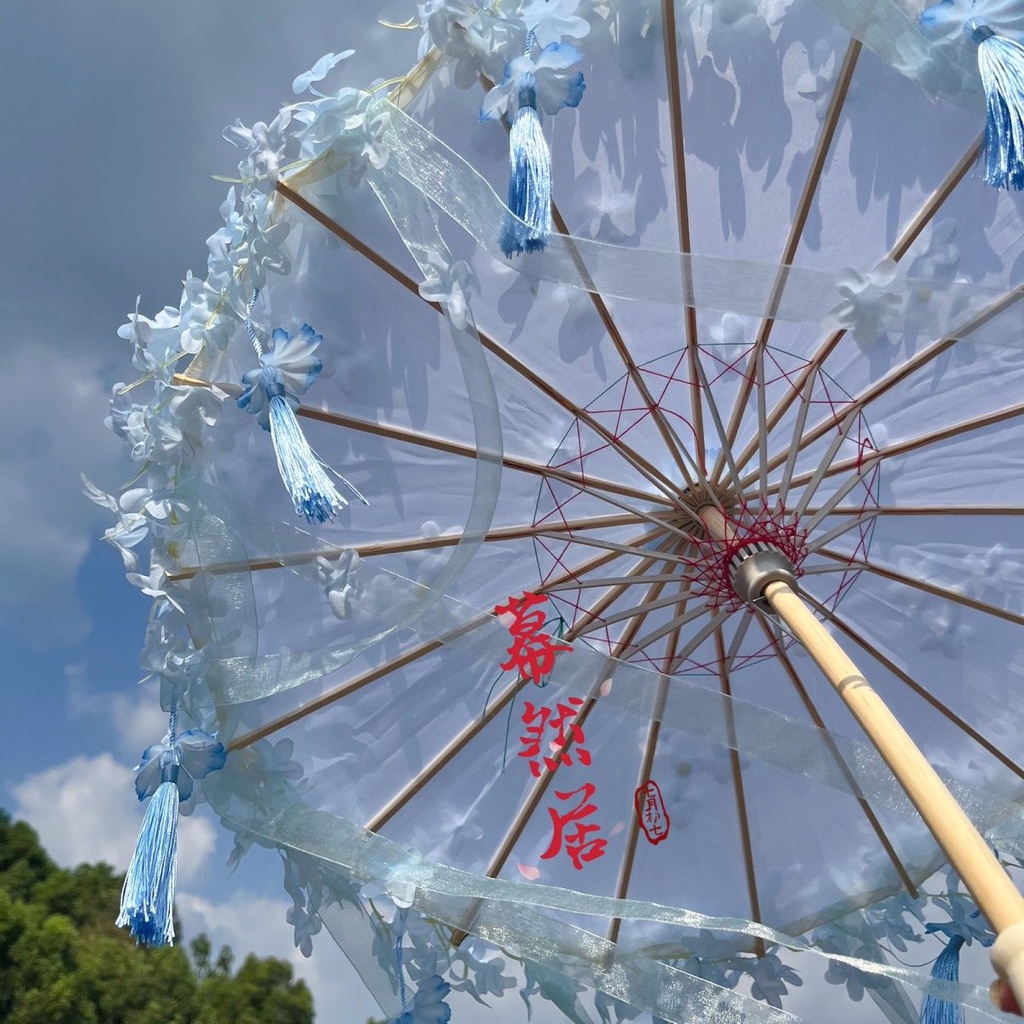 Dù Che Mưa 3D Họa Tiết Hoa Phong Cách Lolita Dễ Thương Cho Người Lớn Và Trẻ Em