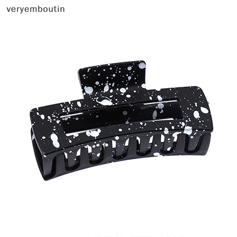 Kẹp Tóc Càng Cua Lớn Bằng Nhựa Màu Trơn Thanh Lịch Cho Nữ