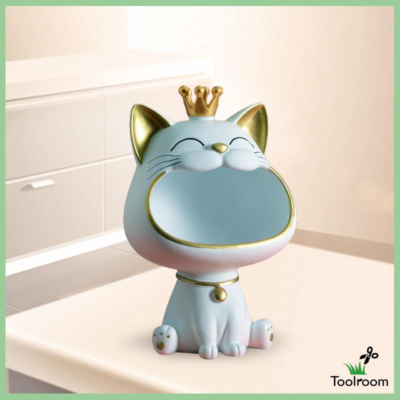 Mô Hình Mèo May Mắn Bằng Nhựa Resin Đựng Chìa Khóa / Đồ Trang Sức Để Bàn / Phục Vụ / Trang Trí Hành Lang / Phòng Khách