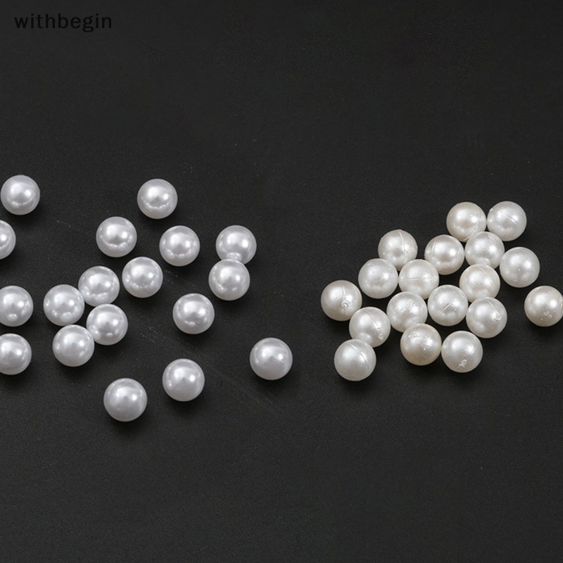 Hạt Ngọc Trai Có Lỗ Bằng Acrylic Kích Thước 3mm 4mm 6mm 8mm 10mm Dùng Làm Trang Sức DIY