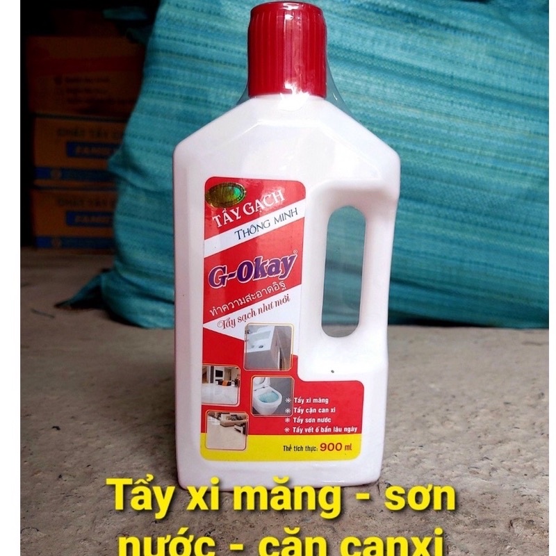 Dung dịch tẩy trắng gạch tẩy xi măng, sơn nước, vết ố trên gạch, tẩy cặn canxi siêu hiệu quả