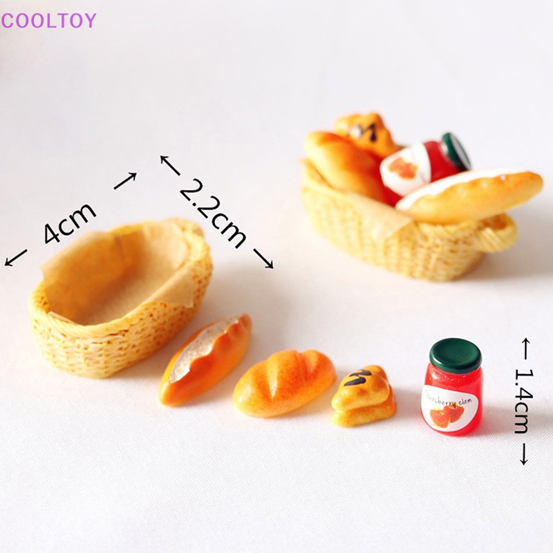 Set 5 Giỏ Bánh Mì Đồ Chơi Mini Cho Nhà Búp Bê