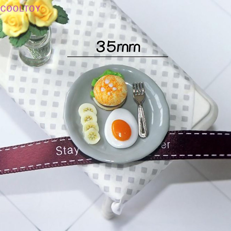 Set Mô Hình Bữa Sáng + Khay Đựng Thức Ăn Sáng + Khay Đựng Dành Cho Nhà Búp Bê Tỷ Lệ 1: