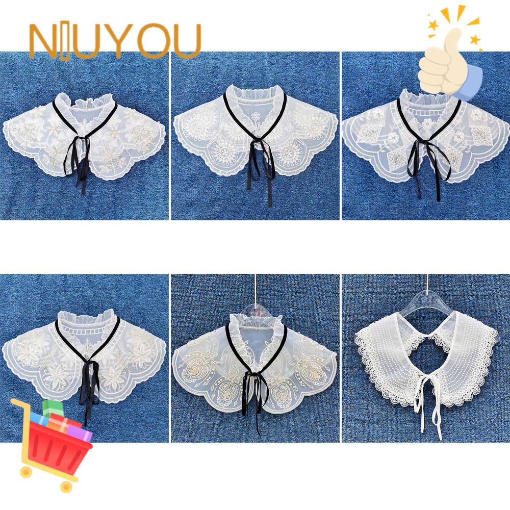 Cổ Áo Sơ Mi Giả Thêu Ren Đa Năng Có Thể Tháo Rời Thời Trang Cho Nữ