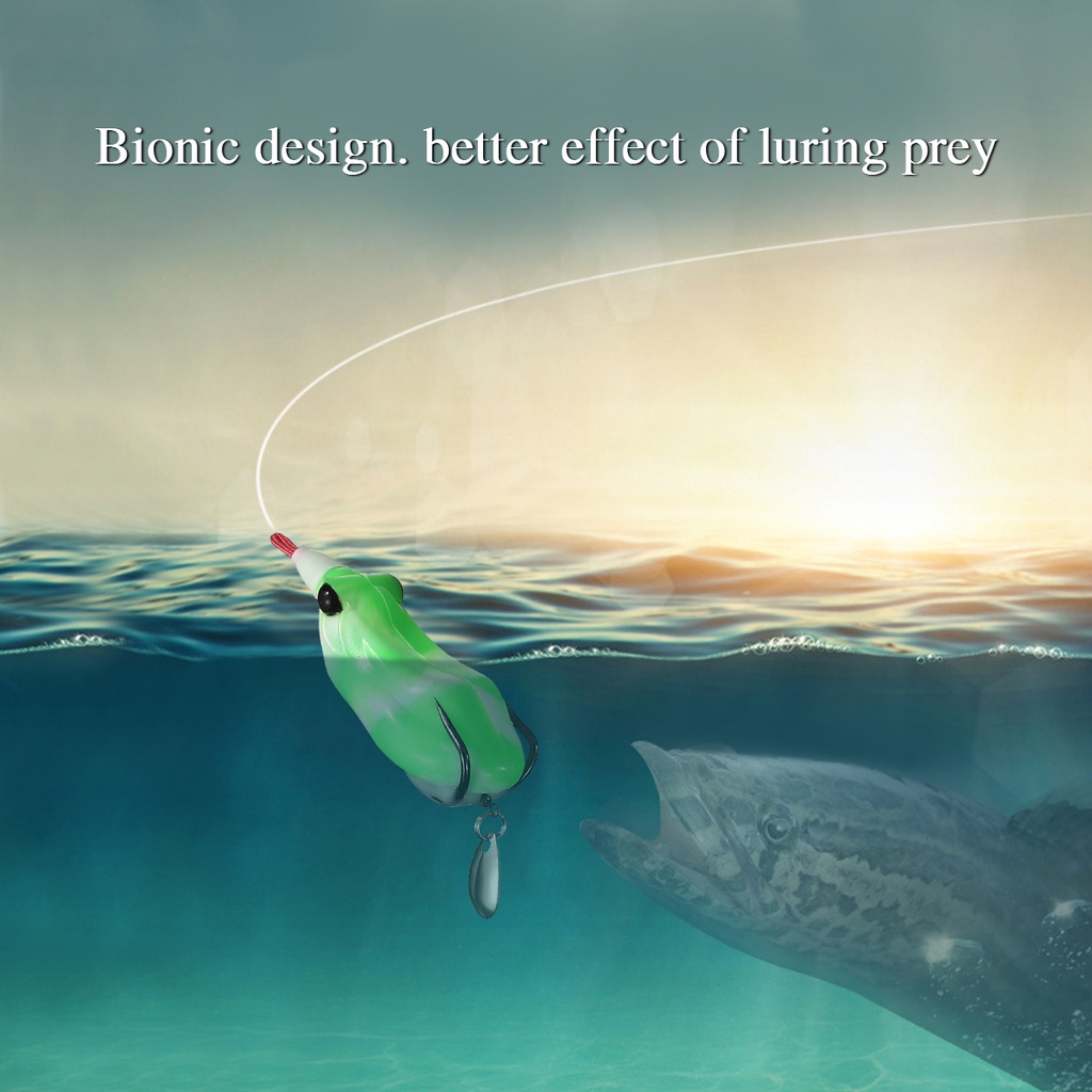 Mồi Câu Cá Giả Hình Con Ếch Mềm 70mm / 14.5g