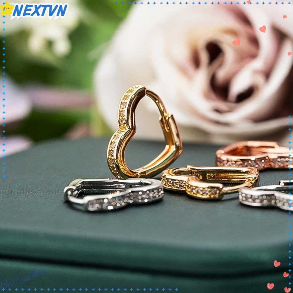 Set 3 Đôi Bông Tai Hình Trái Tim Thời Trang 2023 Cho Nữ