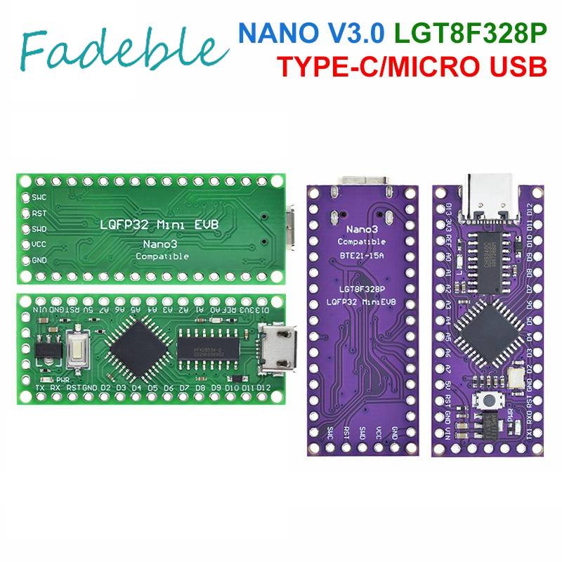 Usb Loại C Thay Thế LGT8F328P LQFP32 MiniEVB HT42B534-1 / CH340C V3.0