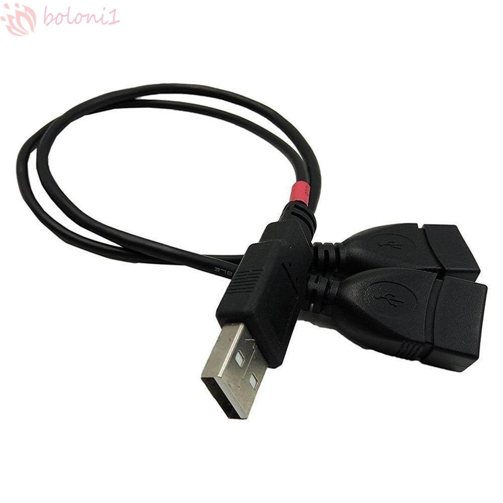 Cáp chuyển đổi dữ liệu mở rộng USB 2.0 chữ Y màu đen 30cm sang 2 A-Female