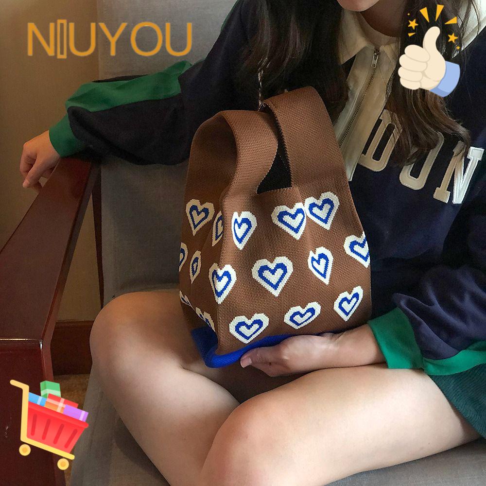 Túi Tote Đan Tay Thắt Nút Họa Tiết Hoa Cho Nữ