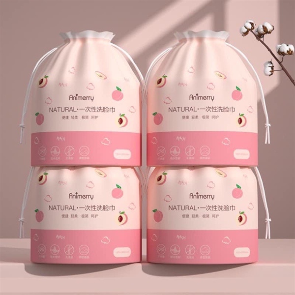 Bông khô lau mặt Animerry Olibear cuộn 40 khăn siêu mềm, thấm hút tốt