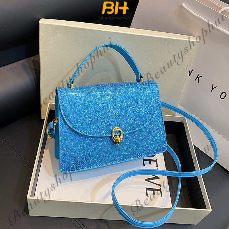 Túi Đeo Chéo Một Bên Vai Đính Kim Sa Thời Trang Mới 2023