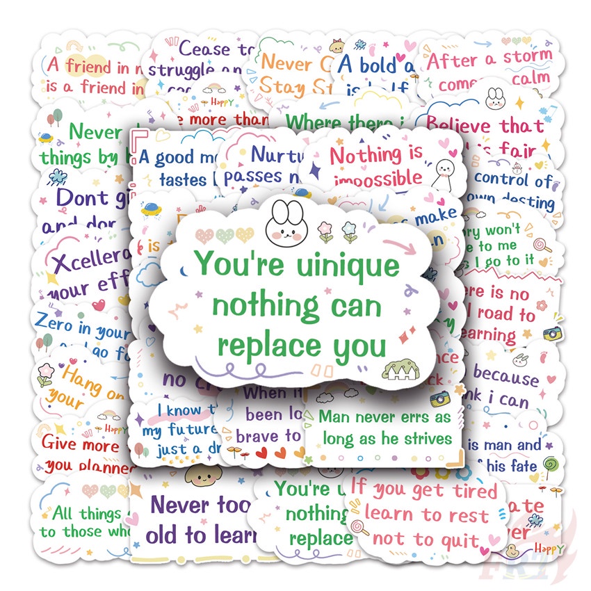 ❉ Sticker Dán Trang Trí Series 01 Vui Nhộn Độc Đáo ❉ Bộ 50 Sticker Chống Thấm Nước Họa Tiết Doodle Hợp Thời Trang