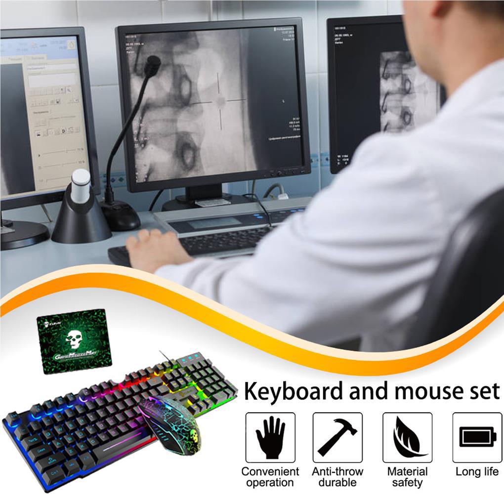 Bộ Bàn Phím Và Chuột T6RGB Dạ Quang Cho Máy Tính