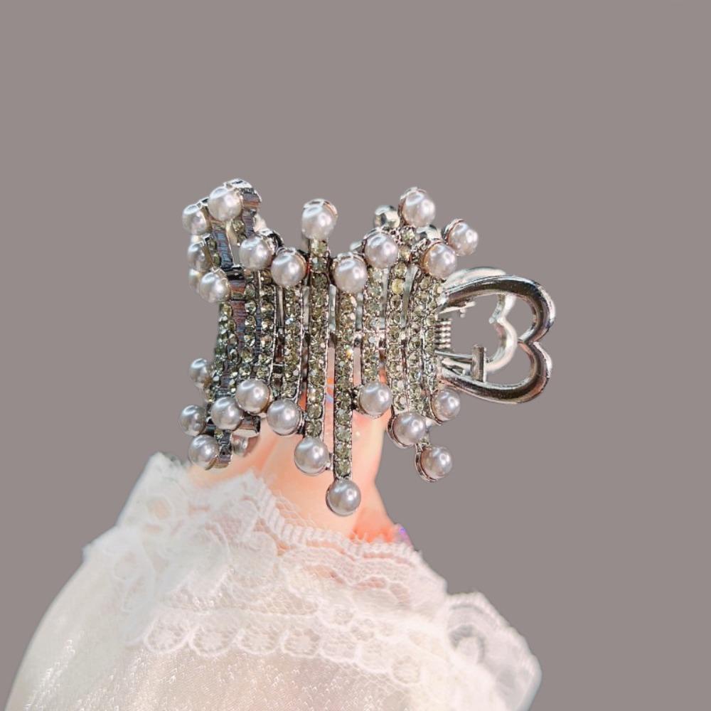 OCEANMAP Kẹp Tóc Đuôi Ngựa Mạ Điện Đính Đá Màu Sắc Ngọt Ngào